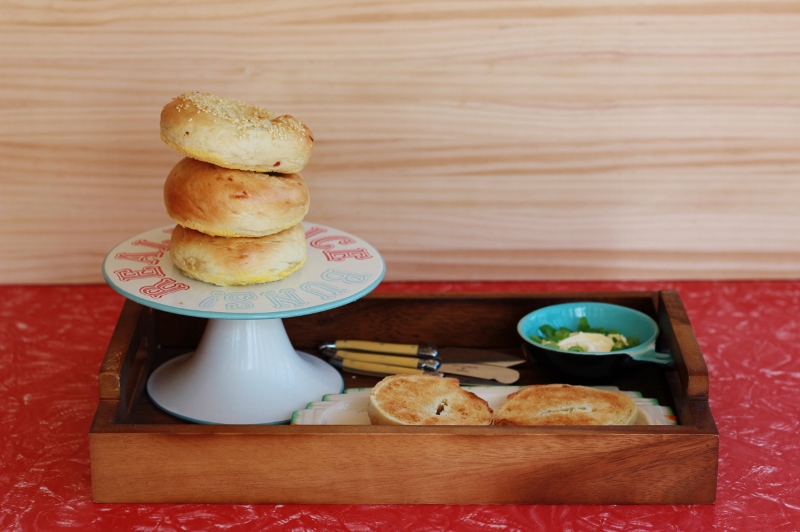 Onion Bagels Recipe - The Sugar Hit