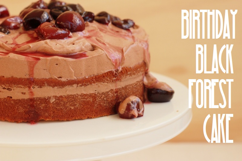 Birthday Black Forest Cake | TheSugarHit.com