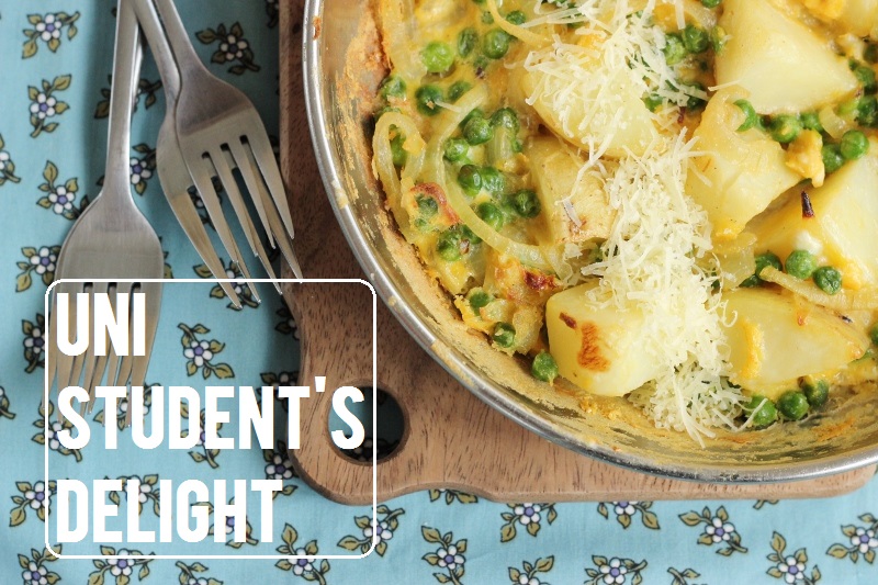 Potato, Pea and Onion Fritatta | The Sugar Hit