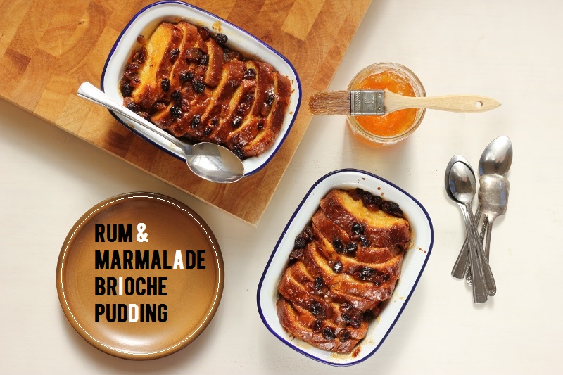 Rum and Marmalade Brioche Pudding | TheSugarHit.com