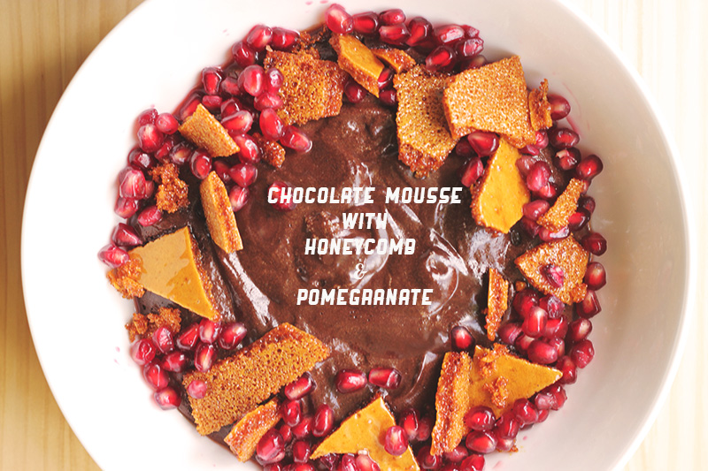 Chocolate Mousse with Honeycomb and Pomegranate | The Sugar Hit