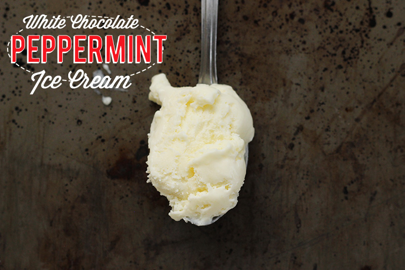 White Chocolate Peppermint Ice Cream | The Sugar Hit