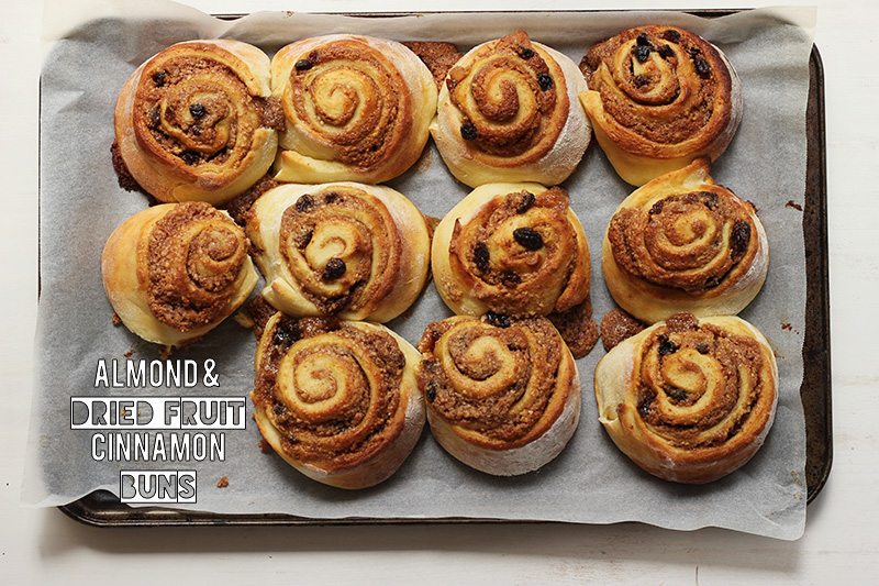 Almond and Dried Fruit Cinnamon Buns | The Sugar Hit