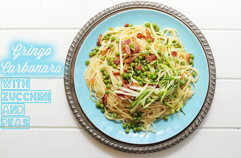 Gringo Carbonara with Zucchini and Peas | The Sugar Hit