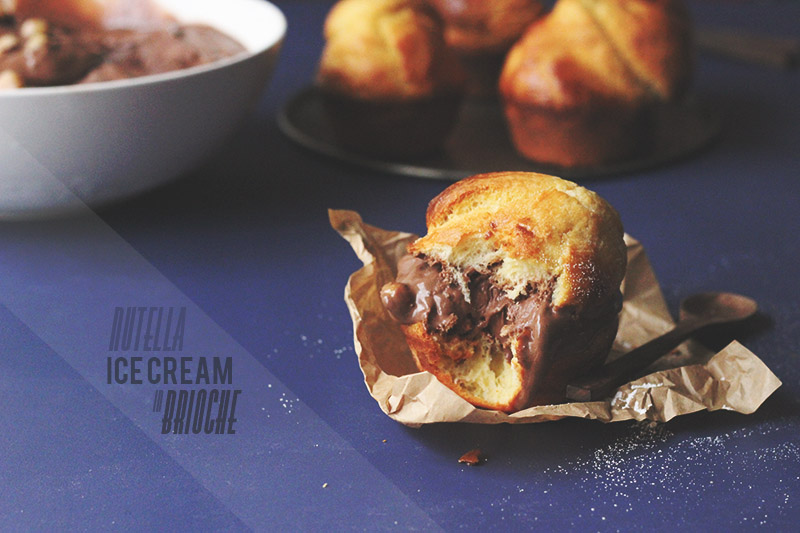 Nutella Ice Cream in Brioche | The Sugar Hit