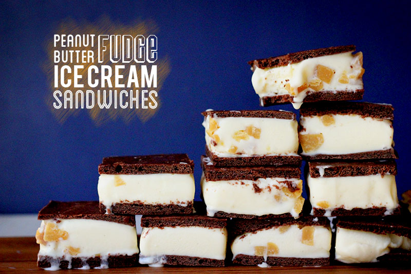 Peanut Butter Fudge Ice Cream Sandwiches | The Sugar Hit