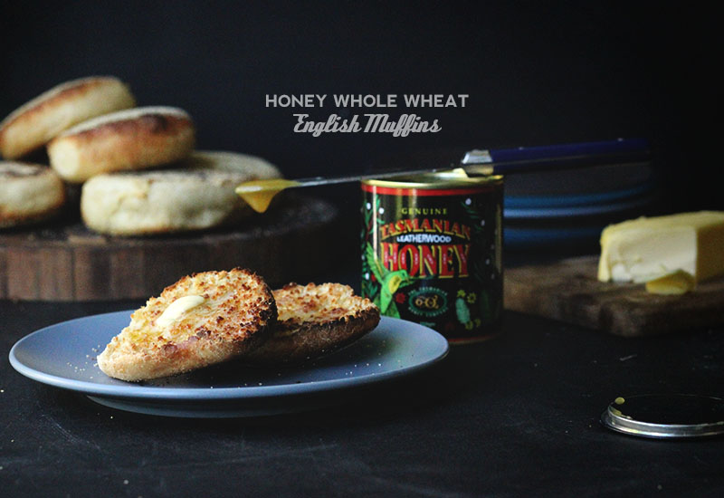 Honey Whole Wheat English Muffins | The Sugar Hit!