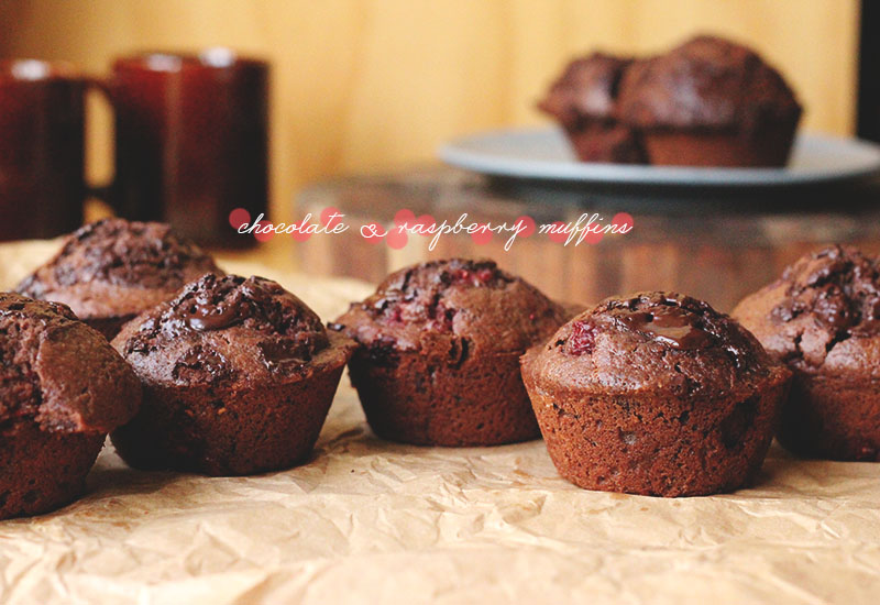 Chocolate and Raspberry Muffins | The Sugar Hit