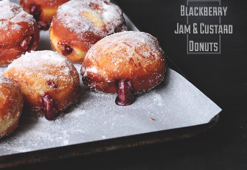 Blackberry Jam and Custard Donuts | The Sugar Hit