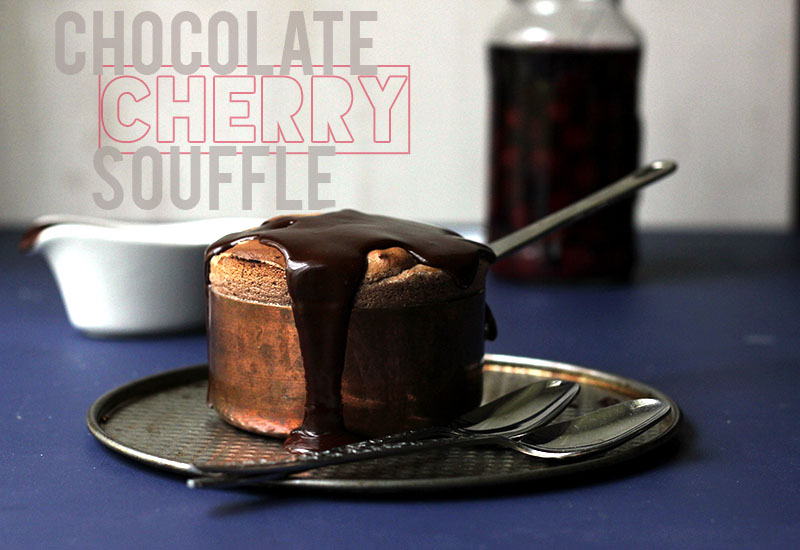 Chocolate Cherry Souffle | The Sugar Hit