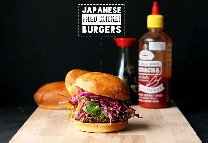 Japanese Fried Chicken Burgers | The Sugar Hit