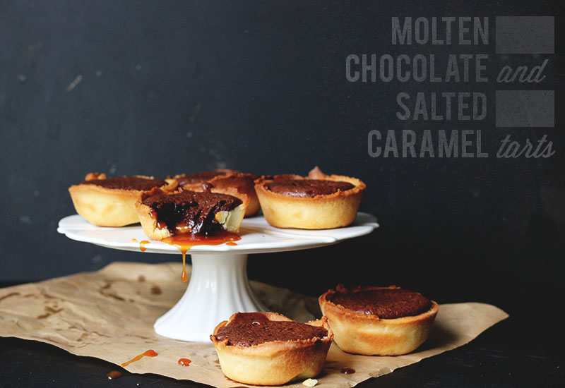 Molten Chocolate and Salted Caramel Tarts! | The Sugar Hit