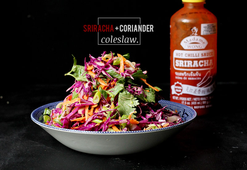 Sriracha + Coriander Coleslaw | The Sugar Hit