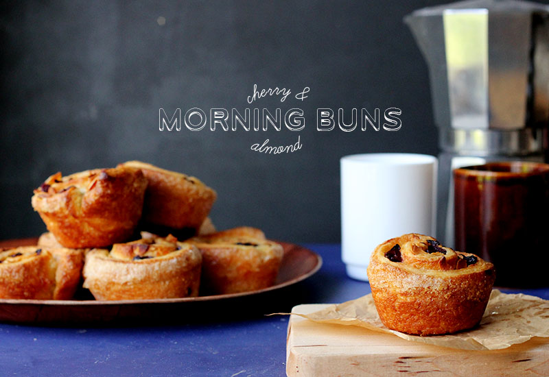 Flaky, buttery and simple Cherry & Almond Morning Buns | The Sugar Hit