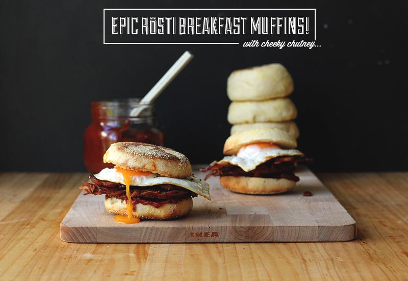 Epic Rosti Breakfast Muffins with Cheeky Chutney | The Sugar Hit