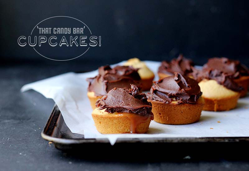 'That Candy Bar' Cupcakes...you know, the one with the chocolate, caramel and nuts? | The Sugar Hit