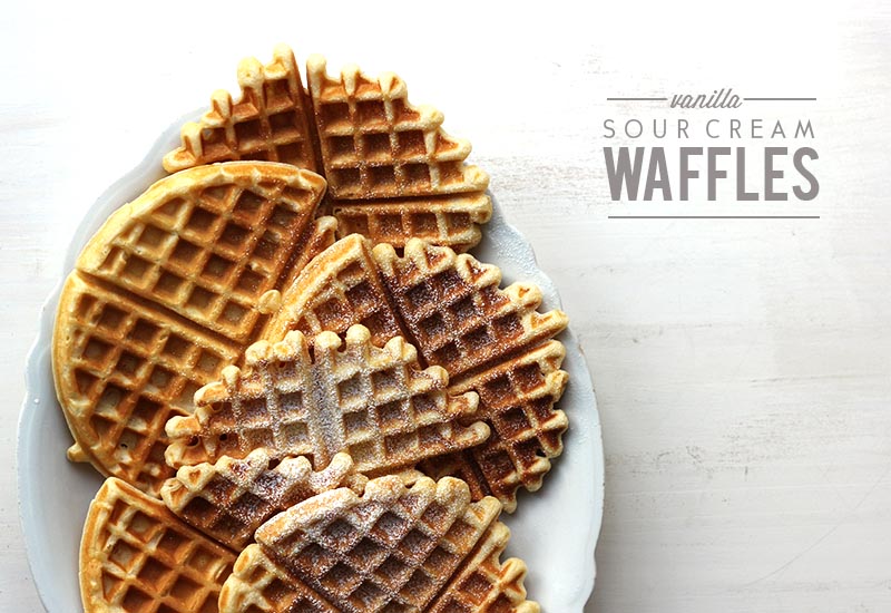 Vanilla Sour Cream Waffles | The Sugar Hit