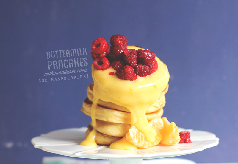 Buttermilk Pancakes with Mandarin Curd | The Sugar Hit
