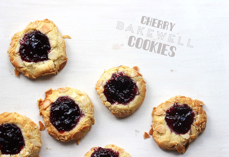 Cherry Bakewell Cookies | The Sugar Hit