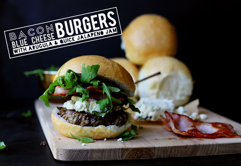 Bacon Blue Cheese Burgers | The Sugar Hit