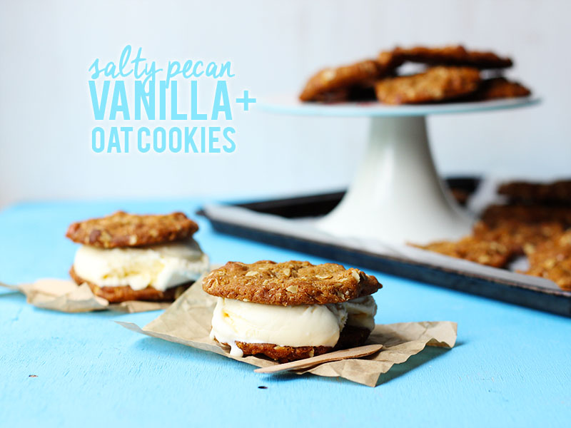 Salty Pecan Vanilla and Oat Cookies | The Sugar Hit