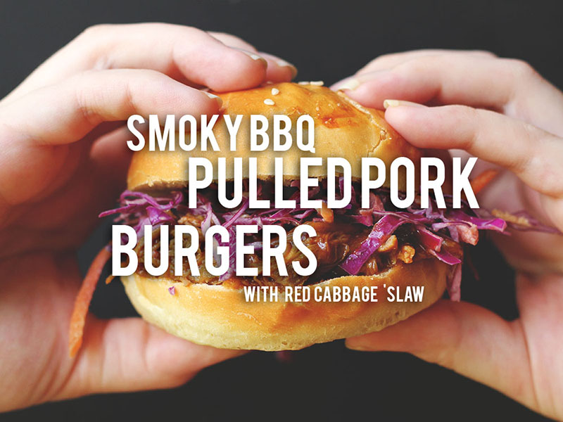 Smoky BBQ Pulled Pork Burgers // The Sugar Hit