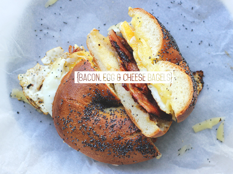 Bacon Egg and Cheese Bagels | The Sugar Hit