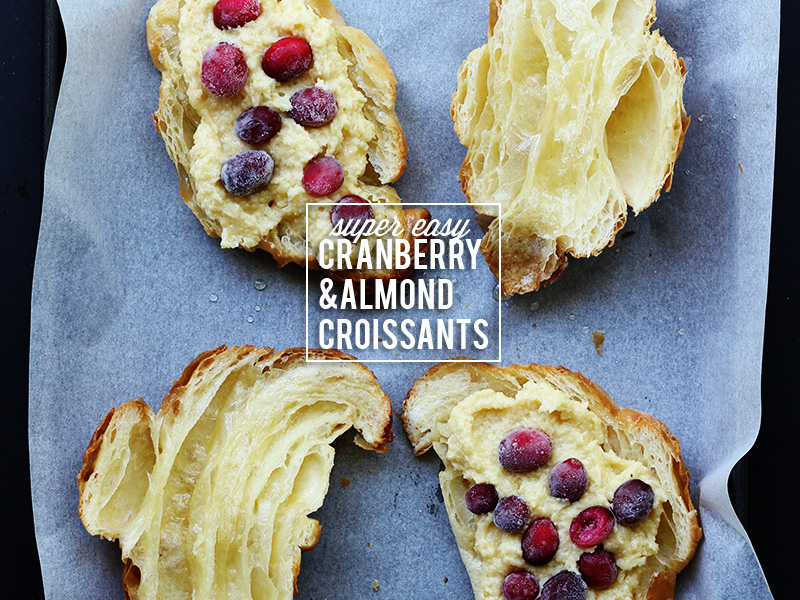 Super Easy Cranberry Almond Croissants // The Sugar Hit