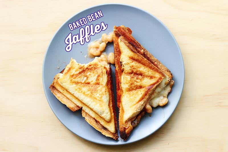 Baked Bean Jaffles // The Sugar Hit