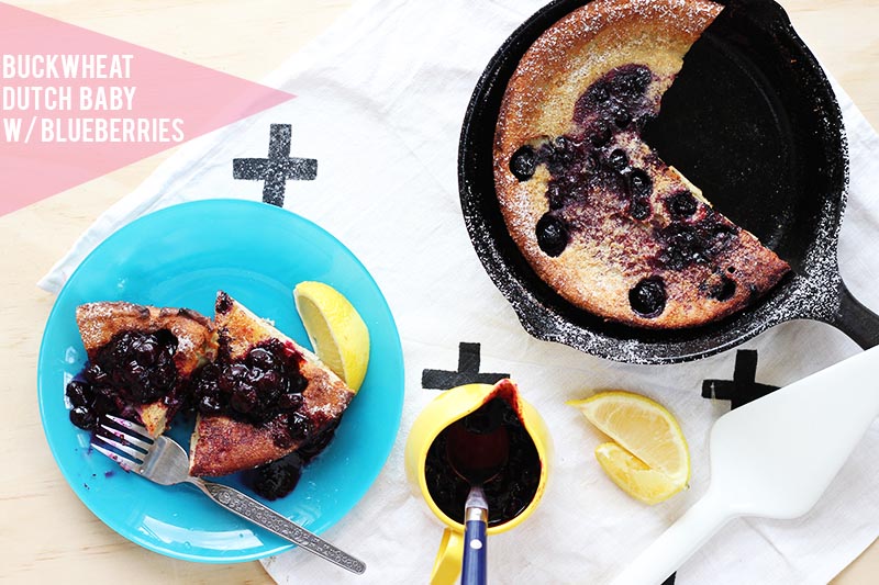 Buckwheat Dutch Baby with Blueberries // The Sugar Hit