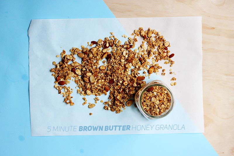 5 Minute Brown Butter Honey Granola // The Sugar Hit