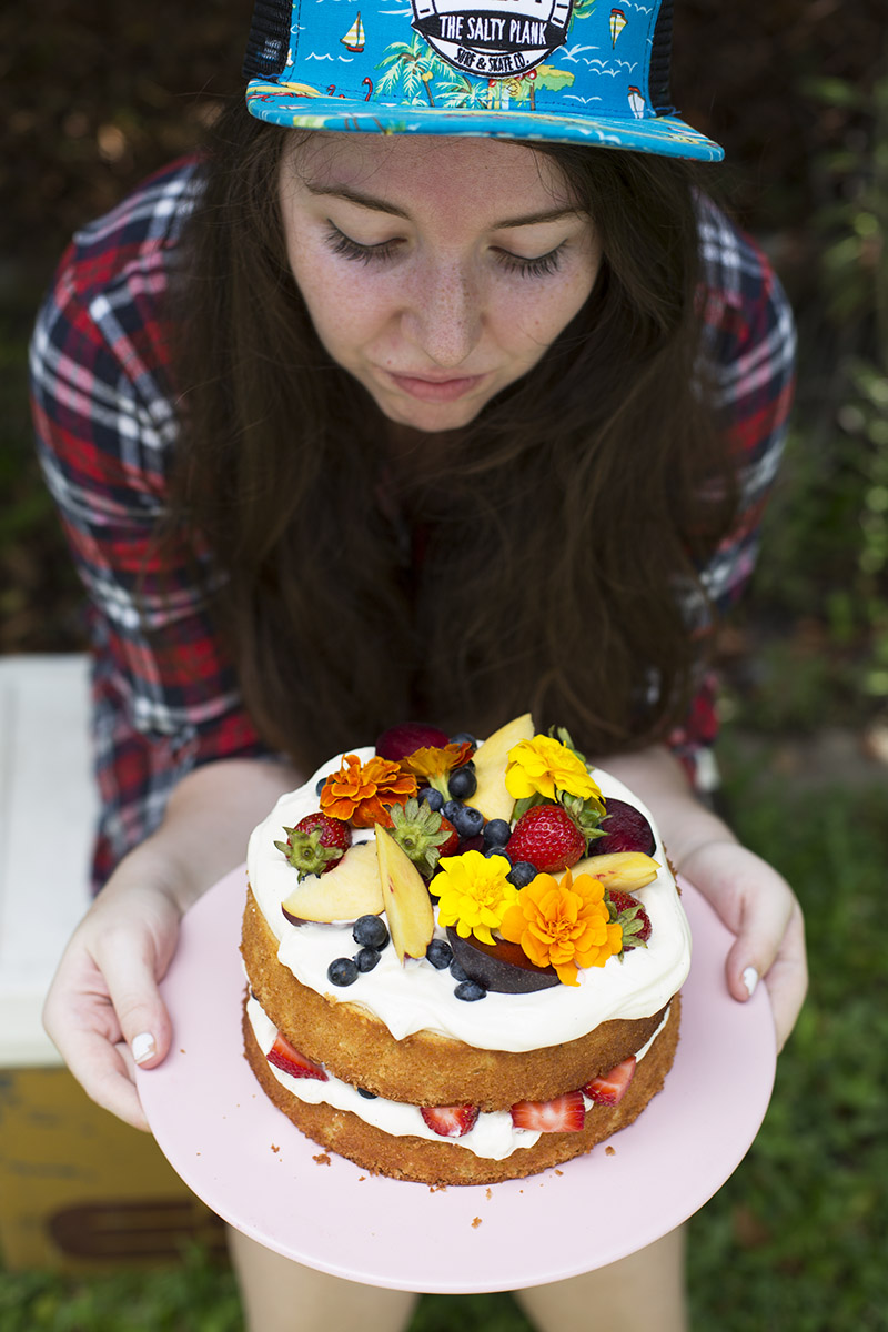 Brown Butter Genoise with Whipped Yoghurt Cream // The Sugar Hit