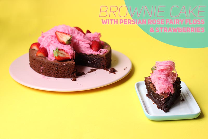 Brownie Cake with Persian Fairy Floss // The Sugar Hit