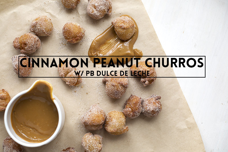 Cinnamon Peanut Churros with PB Dulce De Leche! // The Sugar Hit