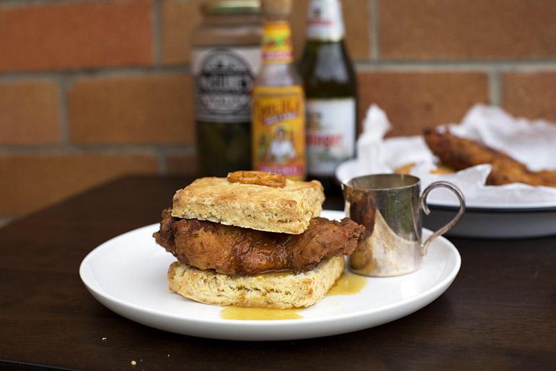 Fried Chicken Pretzel Biscuits // The Sugar Hit