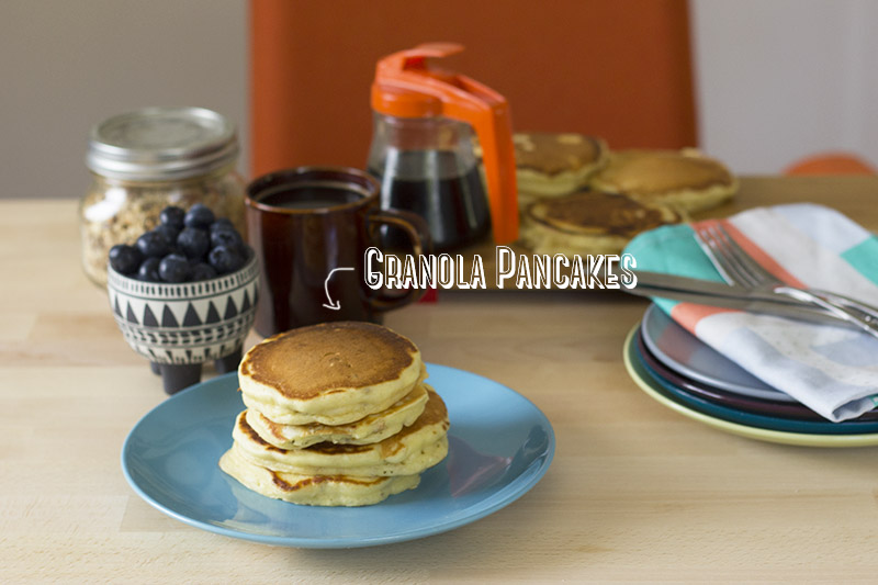 Honey Nut Granola Pancakes // The Sugar Hit