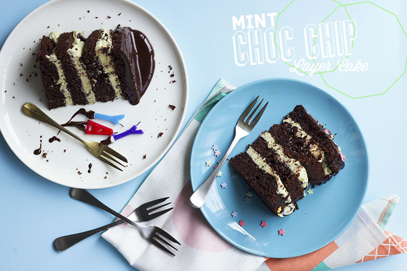 Mint Choc Chip Layer Cake // The Sugar Hit