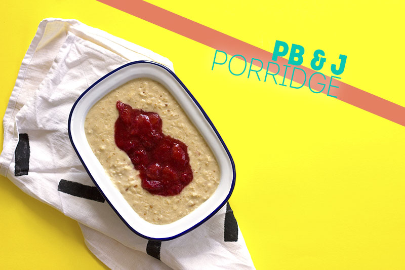 PB and J Porridge // The Sugar Hit