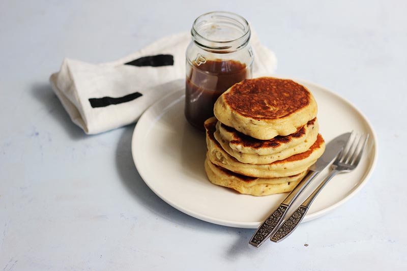 Pecan Pancakes with Vanilla Maple Caramel // The Sugar Hit