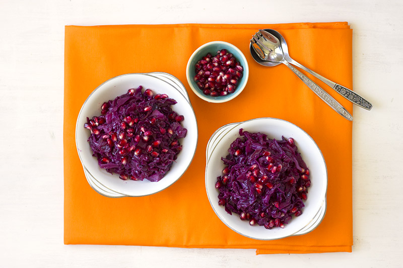 Pomegranate Braised Red Cabbage // The Sugar Hit