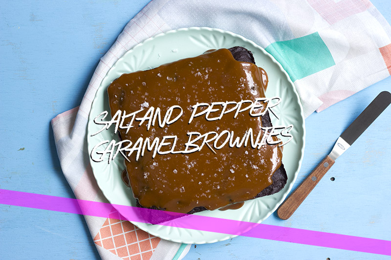 Salt and Pepper Caramel Brownies // The Sugar Hit