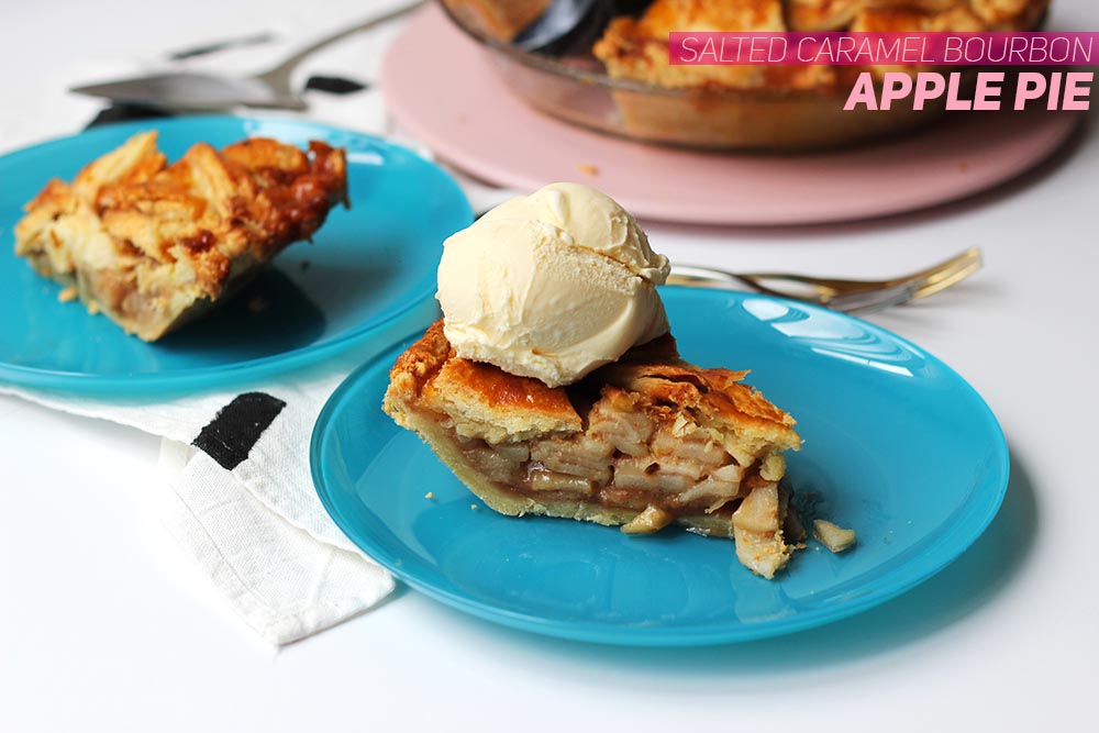 Salted Caramel Bourbon Apple Pie // The Sugar Hit