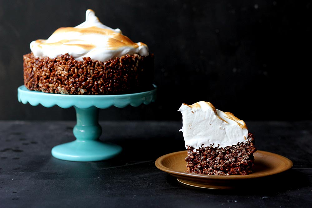 S'mores Chocolate Crackle Cake // The Sugar Hit