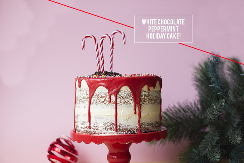 White Chocolate Peppermint Holiday Cake // The Sugar Hit