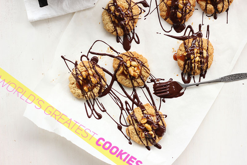 World's Greatest Cookies (Salted Caramel Chocolate Peanut Oat Cookies) // The Sugar Hit