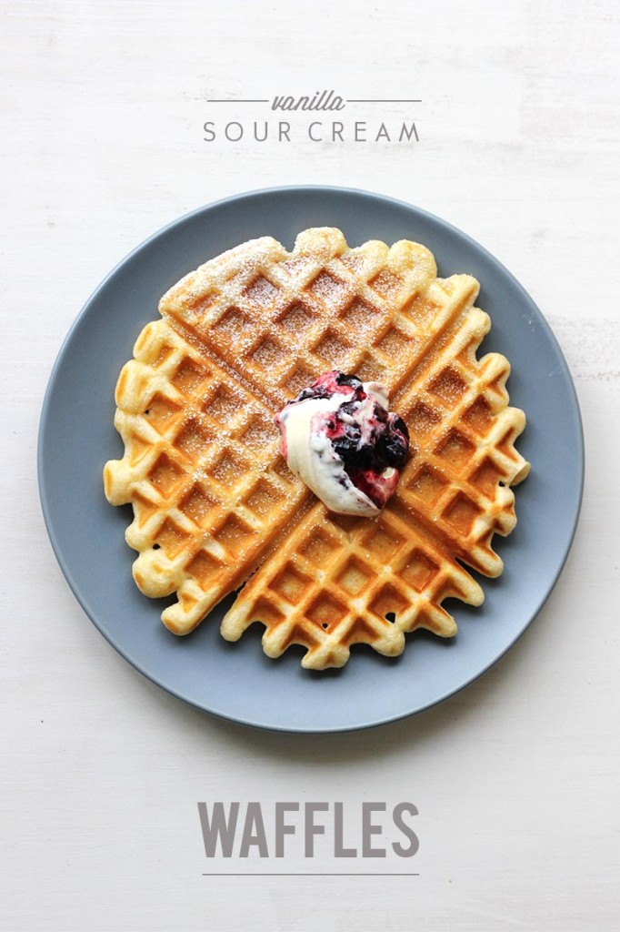 Vanilla Sour Cream Waffles The Sugar Hit