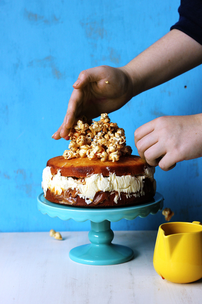 Salted Caramel Popcorn Ice Cream Cake The Sugar Hit