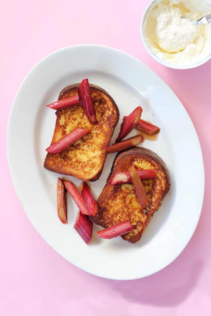 Brioche French Toast with Maple & Rosemary Rhubarb The Sugar Hit
