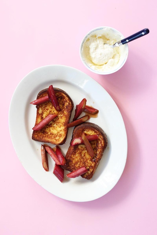 Brioche French Toast with Maple & Rosemary Rhubarb The Sugar Hit