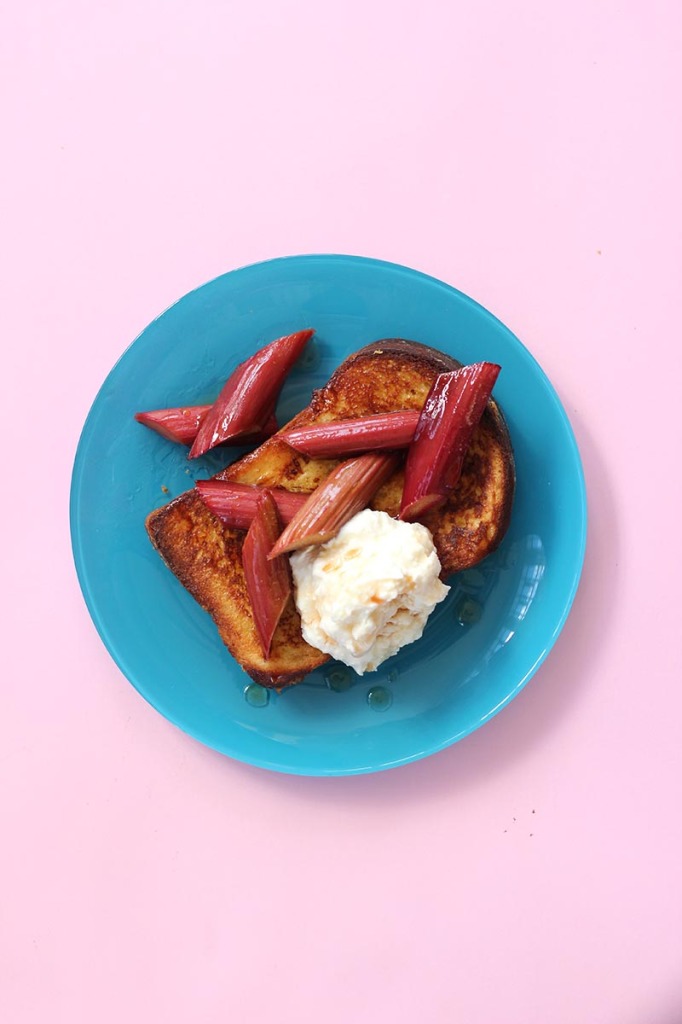 Brioche French Toast with Maple & Rosemary Rhubarb The Sugar Hit